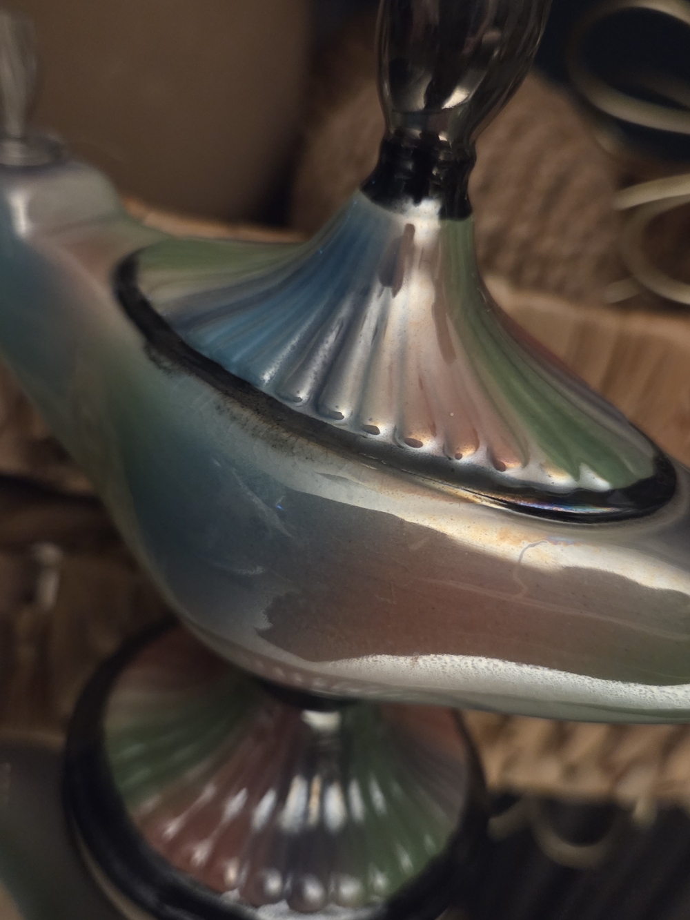Genie Lamp Vintage 2001 MARTY Iridescent Genie Oil Lamp Decor - Picture 6 of 13